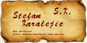 Stefan Karalejić vizit kartica